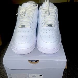 White mens Nike Air fore 1s